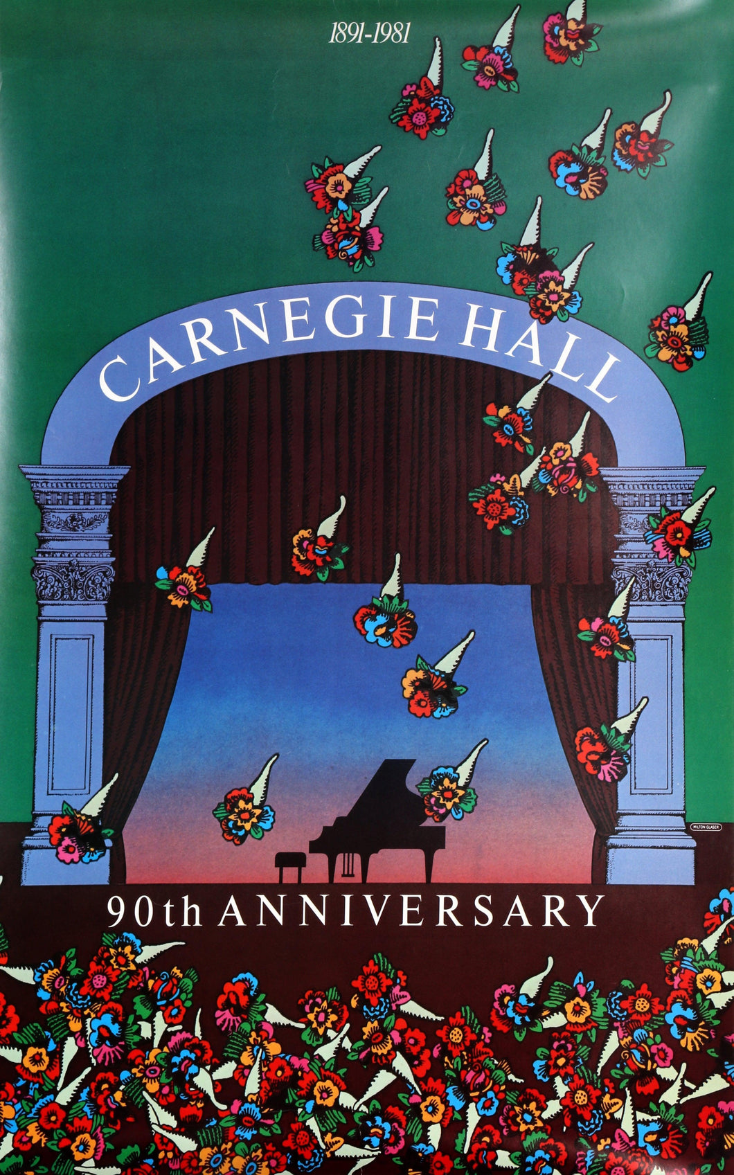 Carnegie Hall - 90th Anniversary Poster | Milton Glaser,{{product.type}}