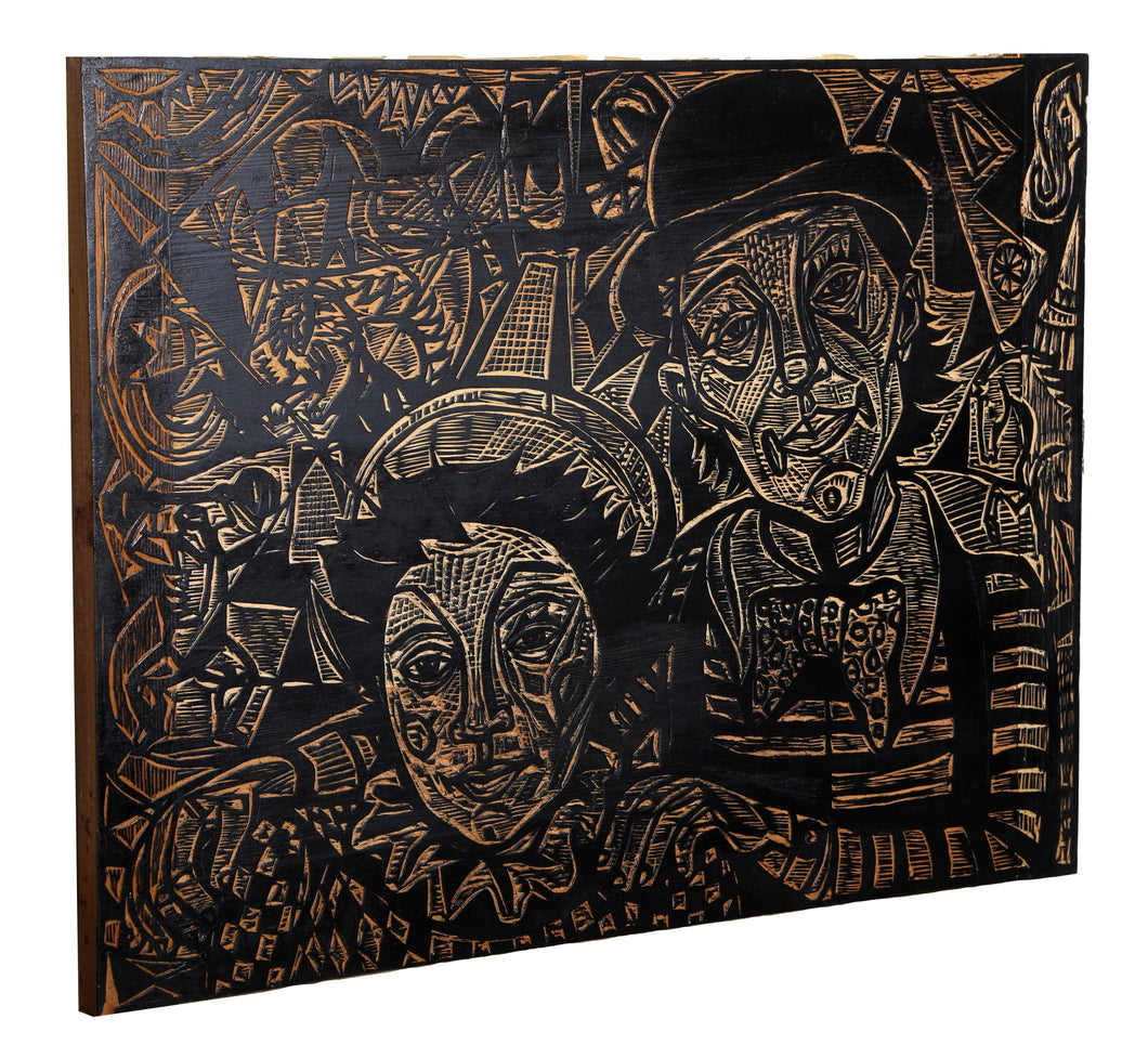 Carnival Woodcut | Irving Amen,{{product.type}}