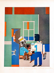 Carolina Blue (Interior) Poster | Romare Bearden,{{product.type}}