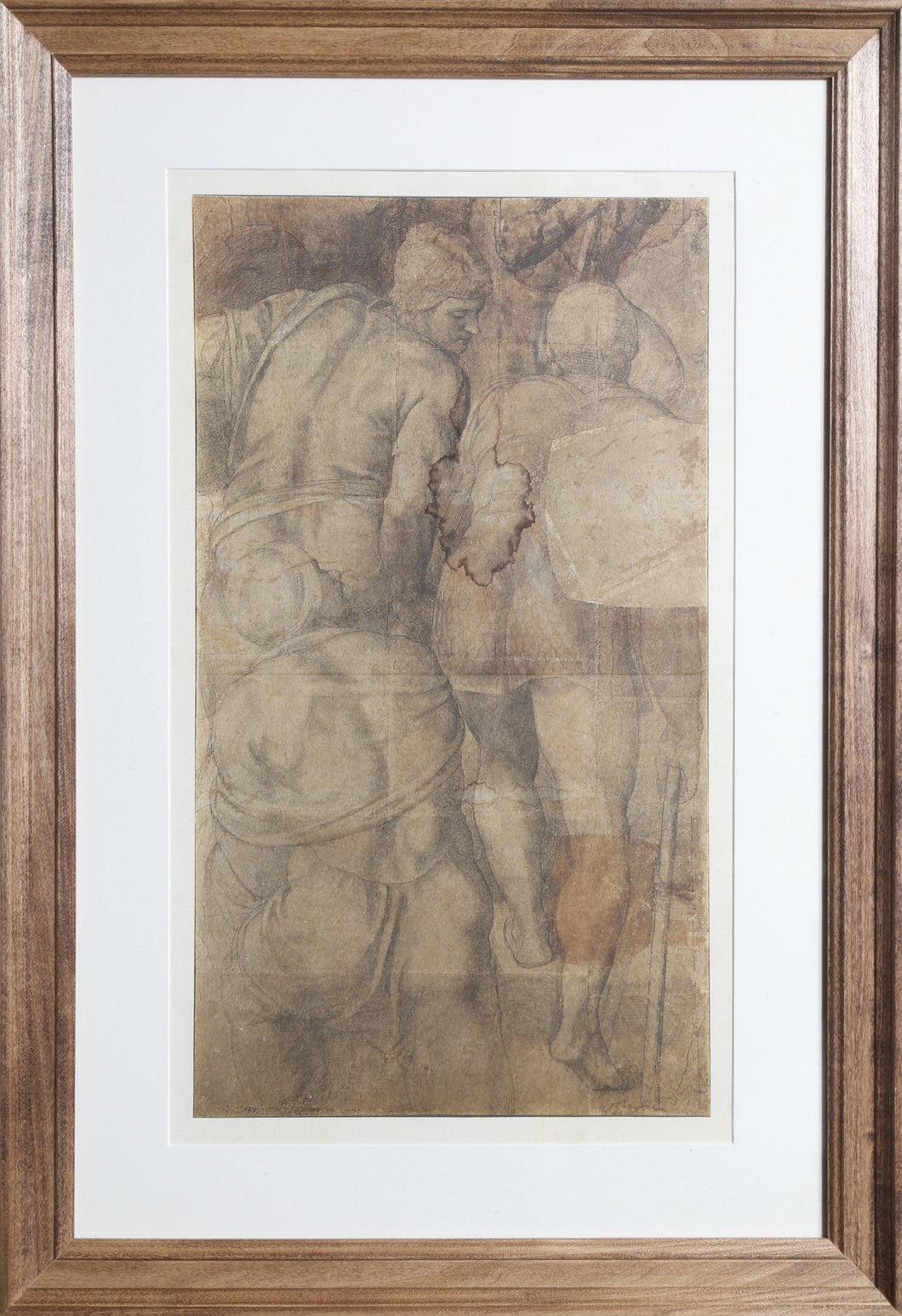 Cartone per la Crocefissione di S. Pietro from Disegni di Michelangelo Lithograph | Michelangelo,{{product.type}}