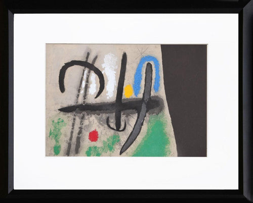 Cartones 16: Oiseau dans un Paysage Lithograph | Joan Miro,{{product.type}}