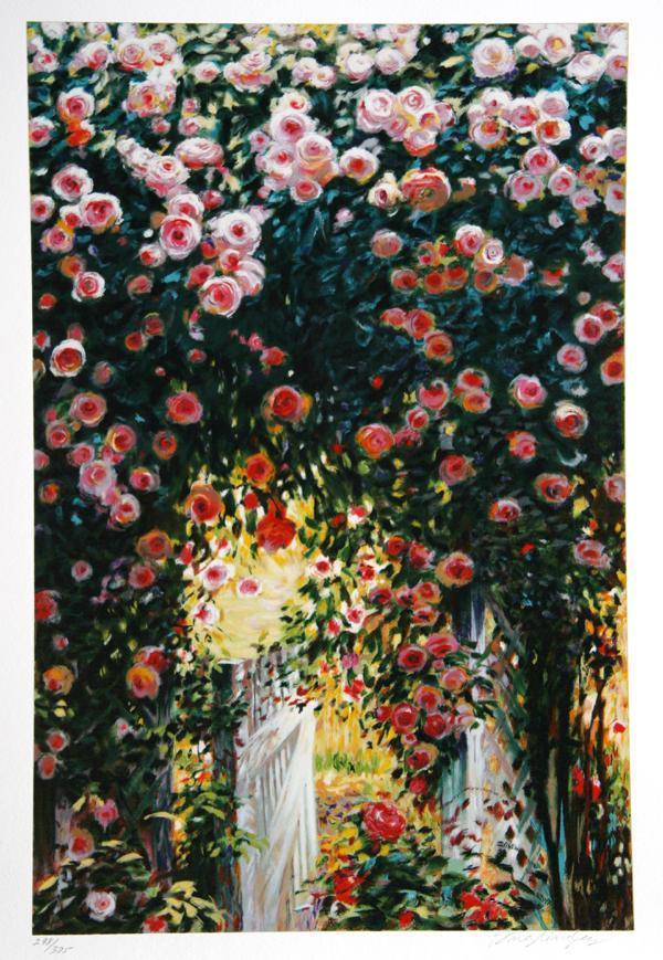 Cascading Roses Screenprint | Greg Singley,{{product.type}}