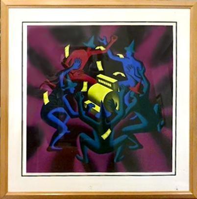 Cash Dance Screenprint | Mark Kostabi,{{product.type}}