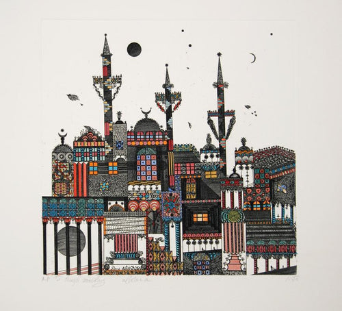 Castle Etching | Ovadia Alkara,{{product.type}}