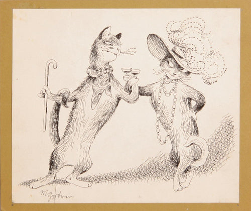 Cat Couple Cheers Ink | Marshall Goodman,{{product.type}}