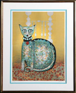 Cat Lithograph | Unknown Artist,{{product.type}}
