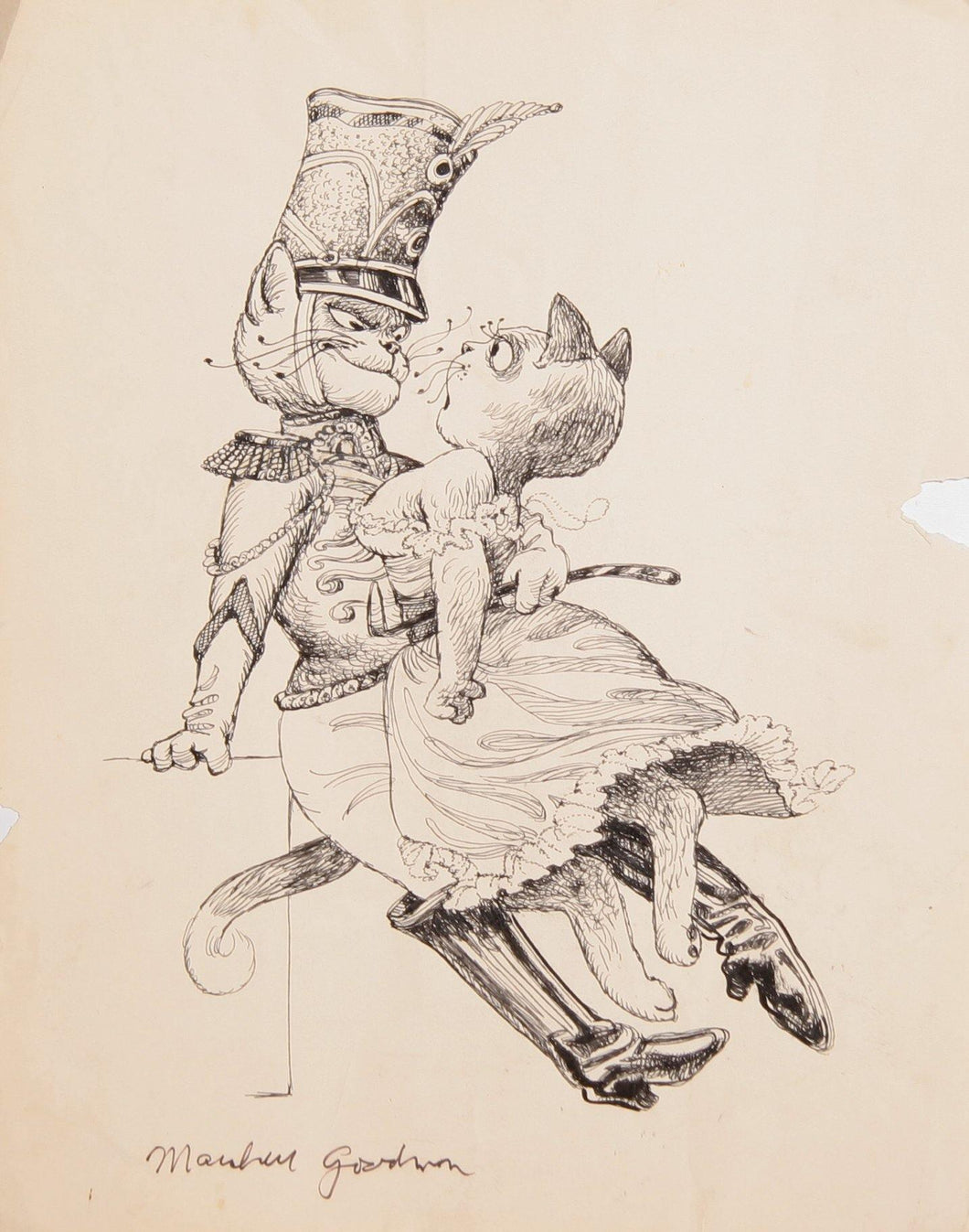 Cat Soldier and Lady Cat Ink | Marshall Goodman,{{product.type}}