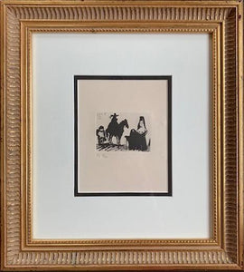 Cavalier et son Valet, Célestine et Maja (Bloch 1625) Etching | Pablo Picasso,{{product.type}}