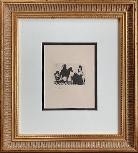 Cavalier et son Valet, Célestine et Maja (Bloch 1625) Etching | Pablo Picasso,{{product.type}}