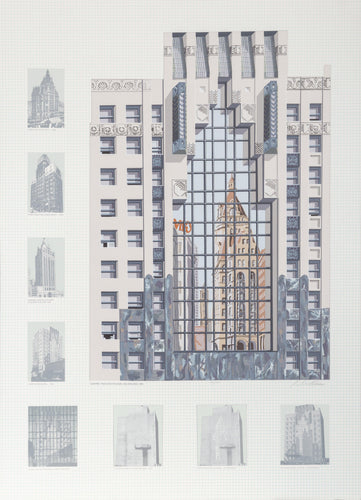 Center Theater Facade, Milwaukee Screenprint | Richard Haas,{{product.type}}