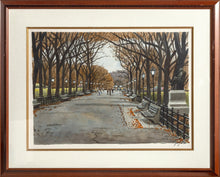 Central Park in the Fall Watercolor | Unknown Artist,{{product.type}}