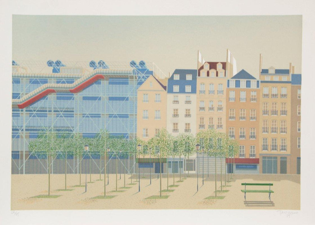 Centre Pompidou Lithograph | Manolo Tarazona,{{product.type}}