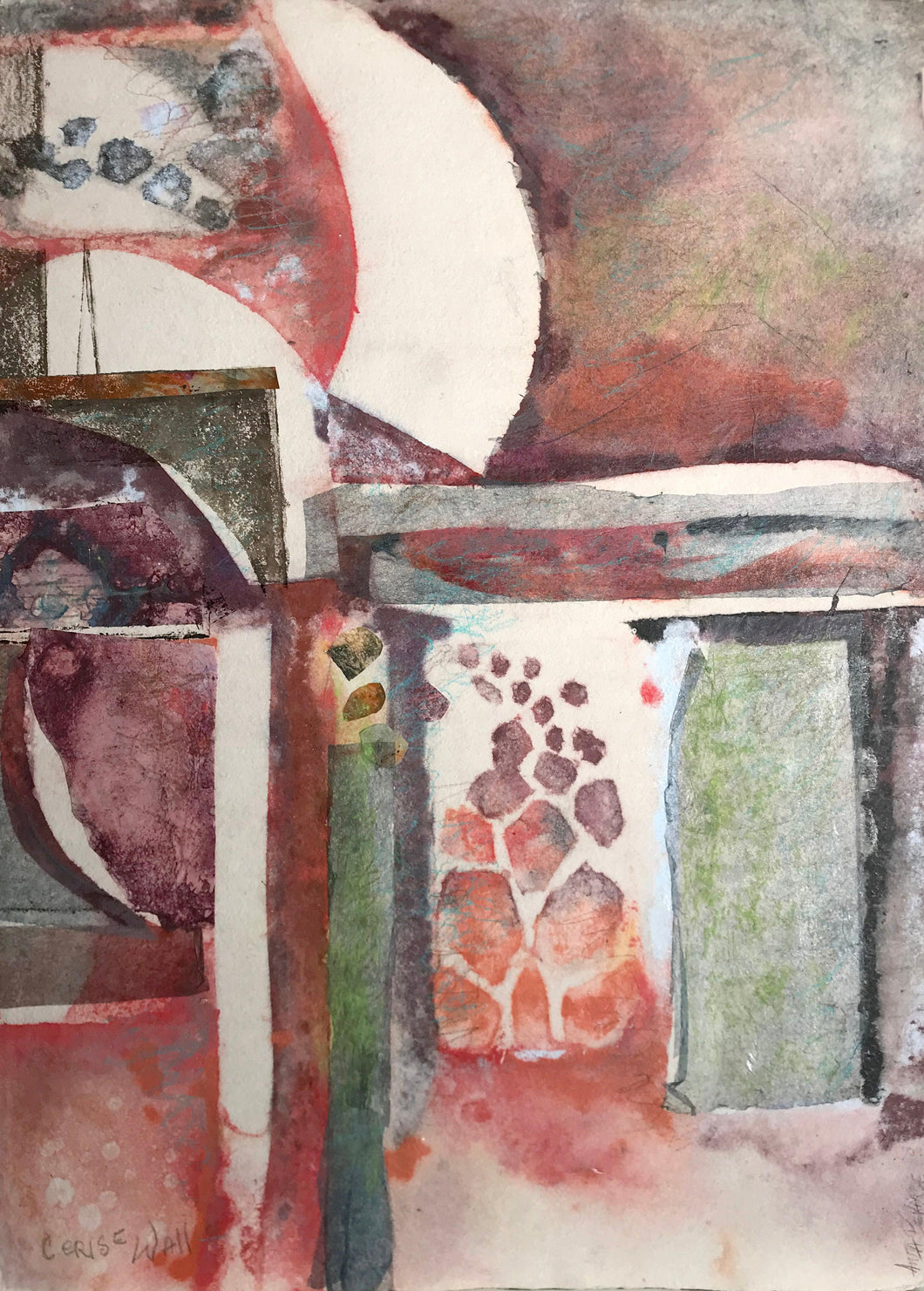 Cerise Wall Mixed Media | Anita Benarde,{{product.type}}
