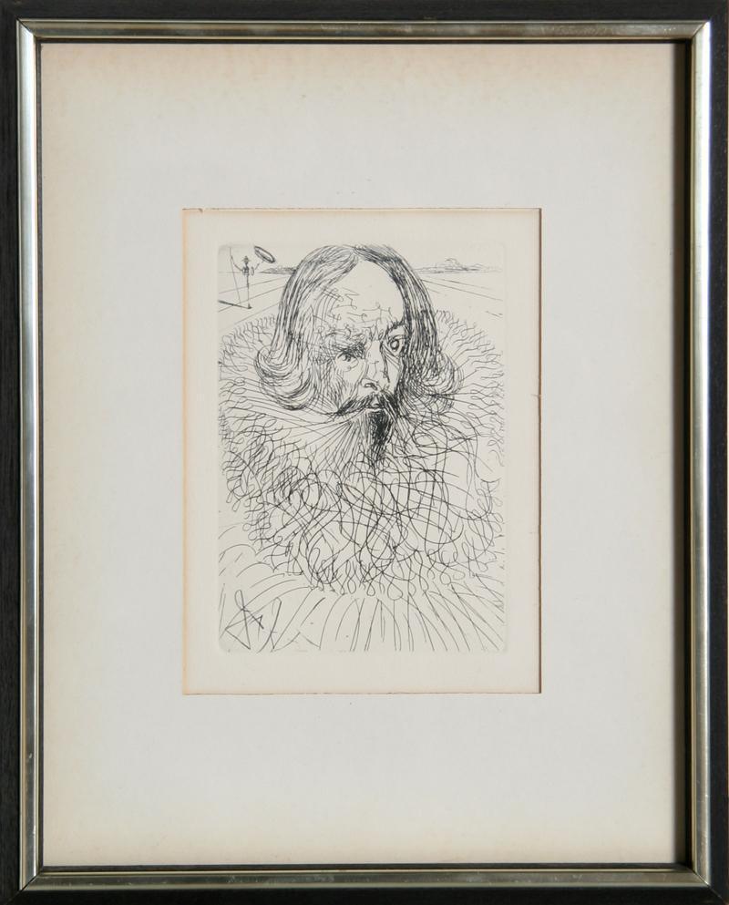 Cervantes - From the “Five Spanish Immortals” Series Etching | Salvador Dalí,{{product.type}}