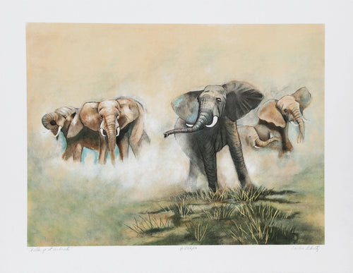 Challenge at Amboseli Lithograph | Caroline Schultz,{{product.type}}
