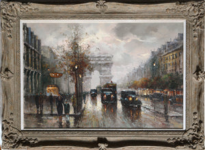 Champs Elysses at Dusk Oil | Jacques Gaston Moreau,{{product.type}}
