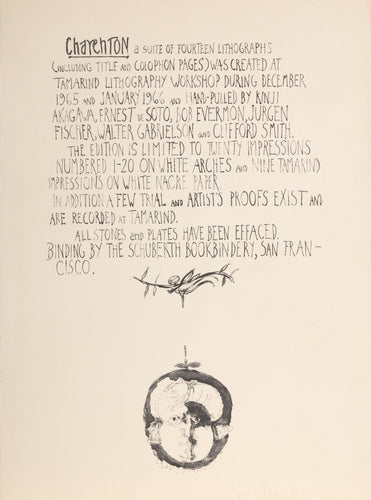 Charenton Title Page Lithograph | José Luis Cuevas,{{product.type}}