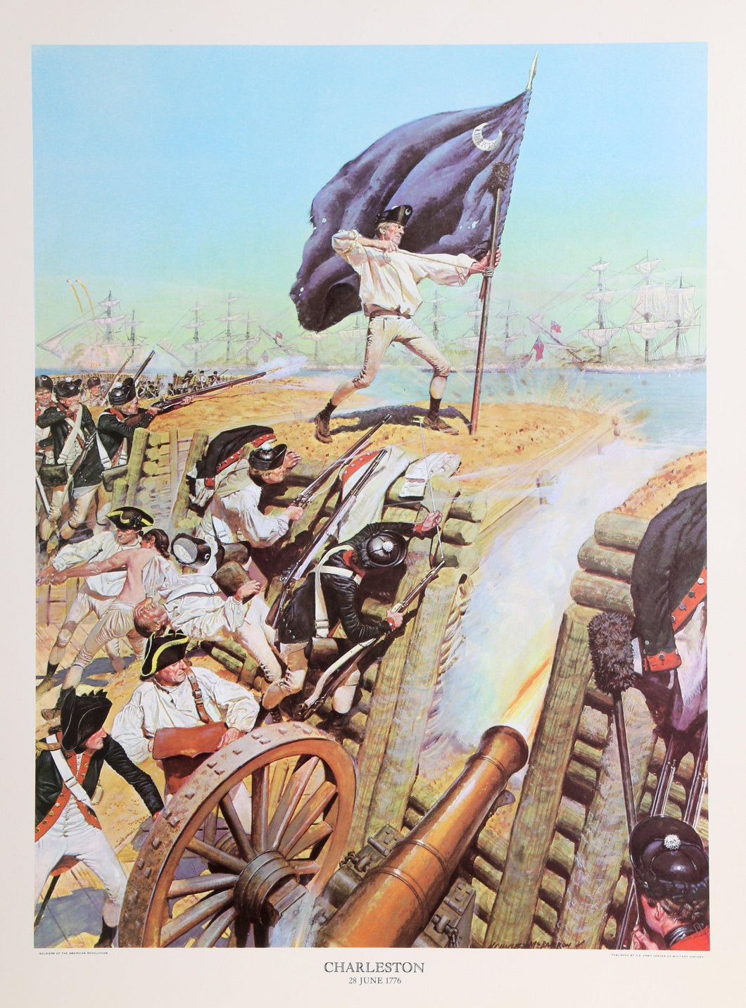 Charleston - Revolutionary War Battle Poster | H. Charles McBarron, Jr.,{{product.type}}