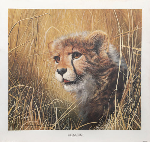 Cheetah Kitten Lithograph | Charles Fracé,{{product.type}}