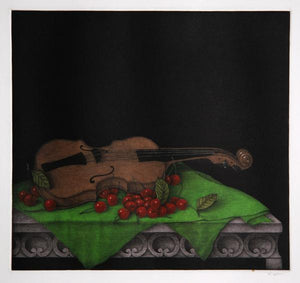 Cherry and Violine Etching | Tomoe Yokoi,{{product.type}}