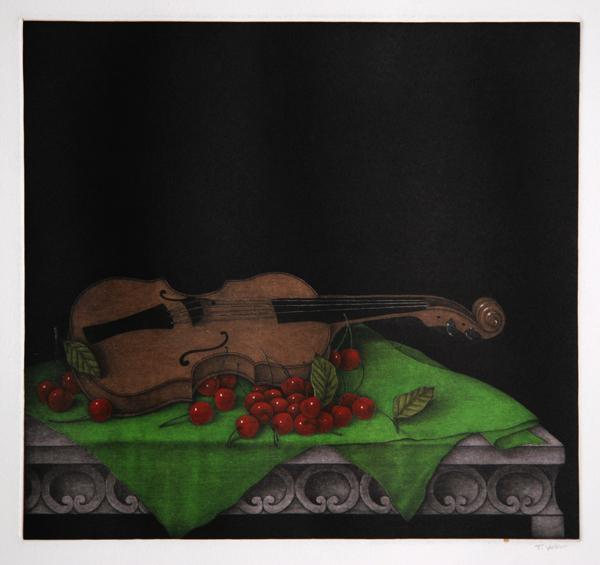 Cherry and Violine Etching | Tomoe Yokoi,{{product.type}}