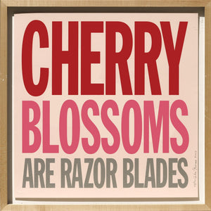 Cherry Blossoms are Razor Blades Screenprint | John Giorno,{{product.type}}