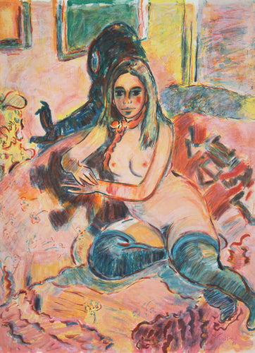 Cheryl with Green Stockings Lithograph | Wayne Ensrud,{{product.type}}