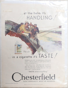Chesterfield Cigarettes Ad from Pictorial Review 1930 Lithograph | Unknown Artist - Poster,{{product.type}}