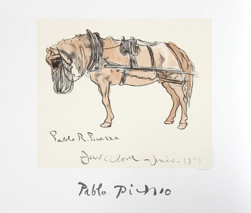 Cheval Attele Lithograph | Pablo Picasso,{{product.type}}