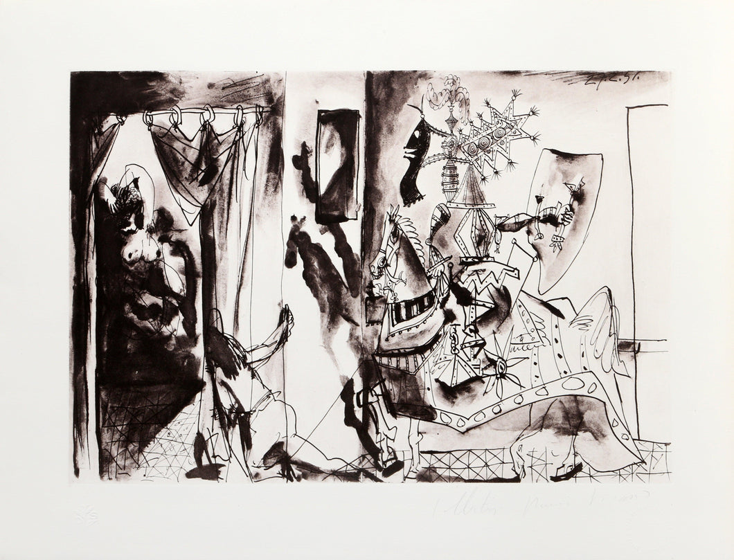Chevalier en Armure, Page et Femme Nue Lithograph | Pablo Picasso,{{product.type}}
