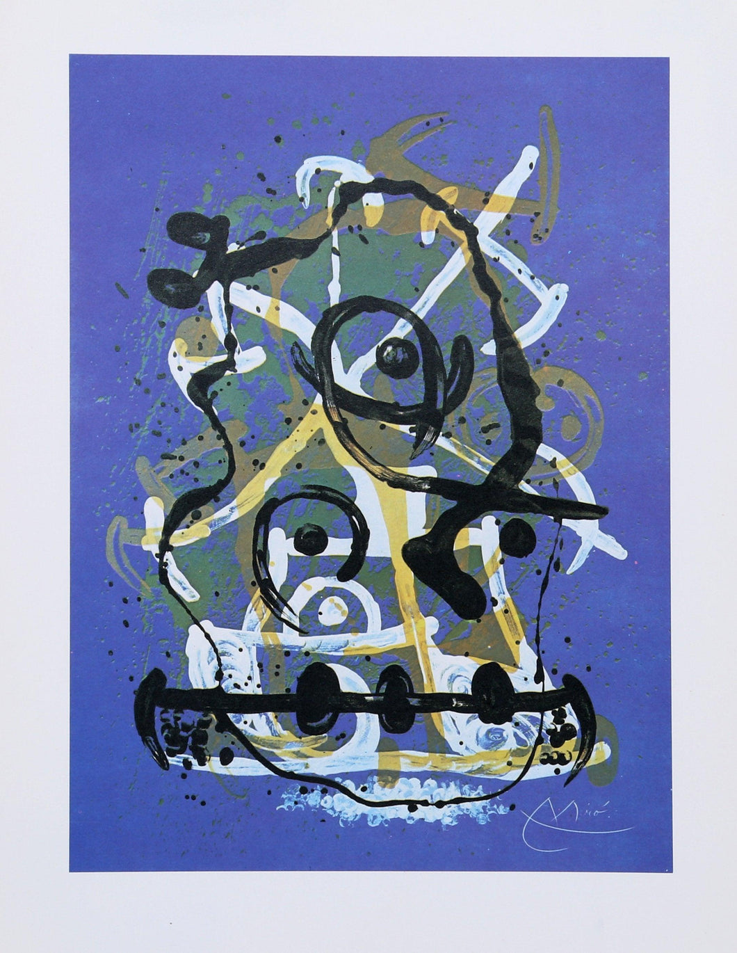 Chevauchee Bleu (Horse Ride Blue) Poster | Joan Miro,{{product.type}}