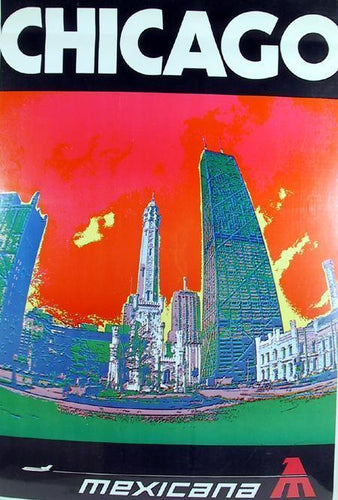 Chicago - Mexicana Poster | Travel Poster,{{product.type}}