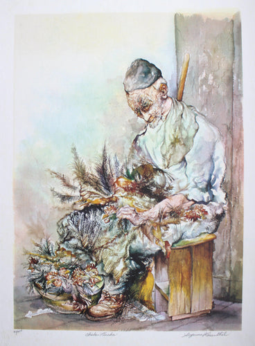 Chicken Plucker Lithograph | Seymour Rosenthal,{{product.type}}