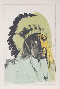 Chief American Horse - Oglala Sioux Lithograph | Leonard Baskin,{{product.type}}