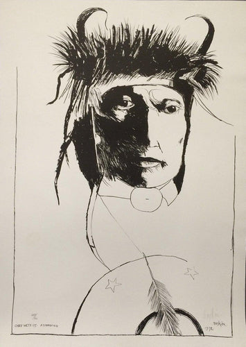 Chief Wets It  - Assinnboine Lithograph | Leonard Baskin,{{product.type}}