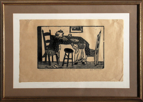 Child Reaching Woodcut | Will Barnet,{{product.type}}