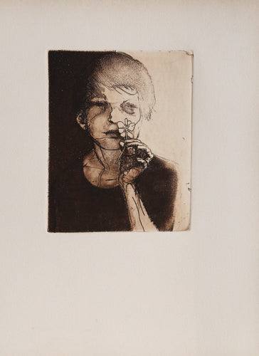 Child with Flower (11) Etching | Unknown Artist,{{product.type}}