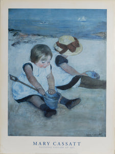 Children Playing at the Beach Poster | Mary Cassatt,{{product.type}}