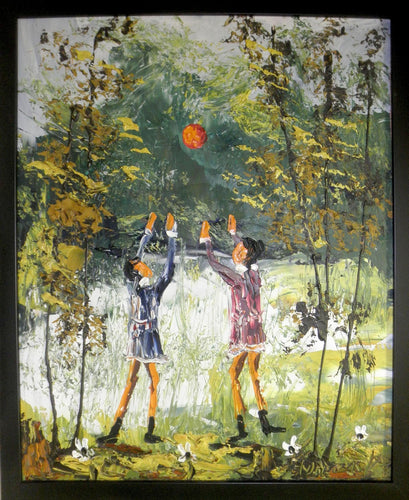 Children Playing Oil | Morris Katz,{{product.type}}