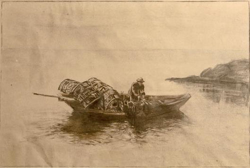 Chinese Fisherman Pencil | Unknown Artist,{{product.type}}