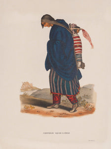 Chippeway Squaw and Child Lithograph | Charles Bird King,{{product.type}}