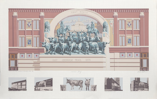 Chisholm Trail Mural Screenprint | Richard Haas,{{product.type}}