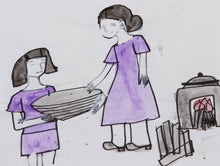 Chore Scene II (503) Watercolor | Kyu Sun Ariola,{{product.type}}