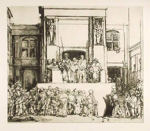 Christ presented to the people Etching | Rembrandt,{{product.type}}