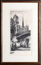 Church and Bridge Etching | Aime Dallemagne,{{product.type}}