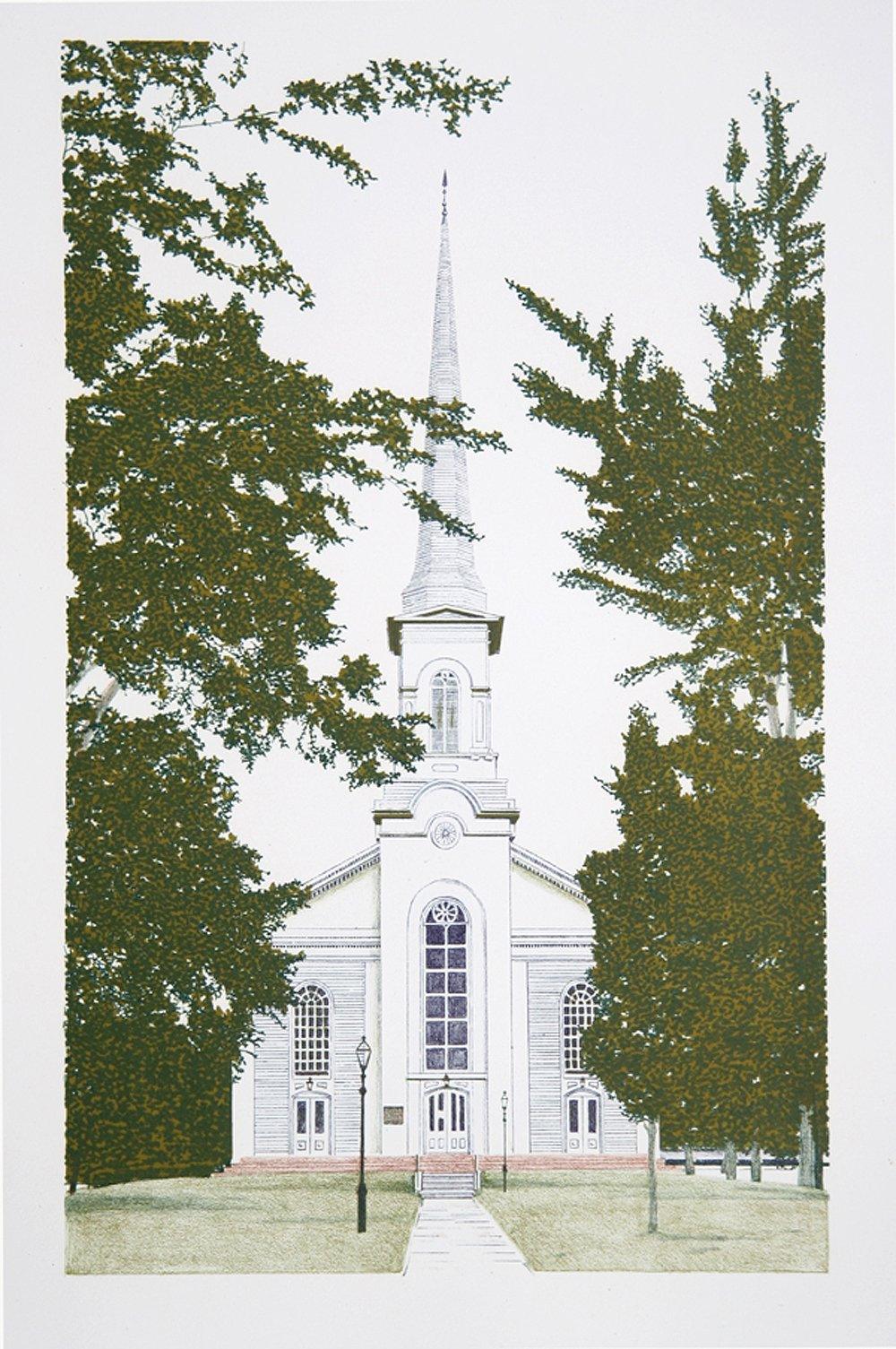 Church Lithograph | Alan Torey,{{product.type}}