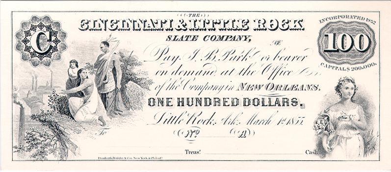 Cincinnati and Little Rock - One Hundred Dollars Currency | American Bank Note Commemoratives,{{product.type}}