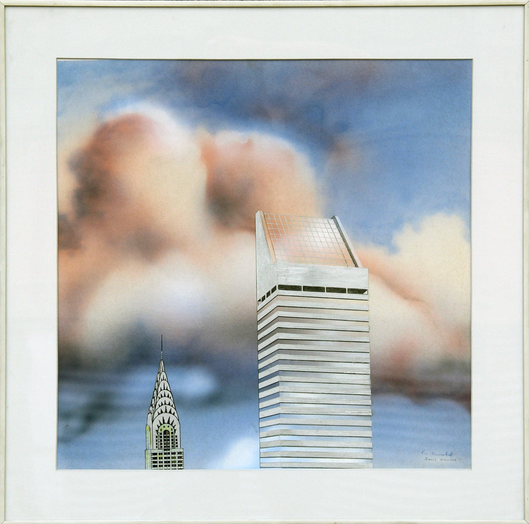 Citicorp and Chrysler Buildings Mixed Media | Ronald Mallory,{{product.type}}