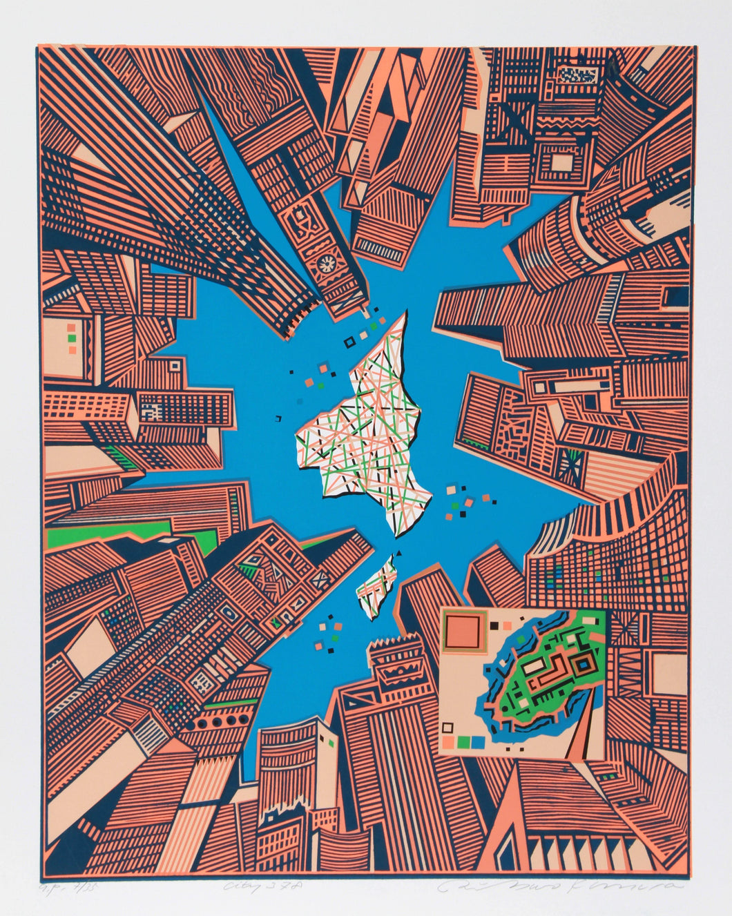 City 378 Screenprint | Risaburo Kimura,{{product.type}}