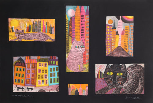 City Cats Lithograph | Judith Bledsoe,{{product.type}}